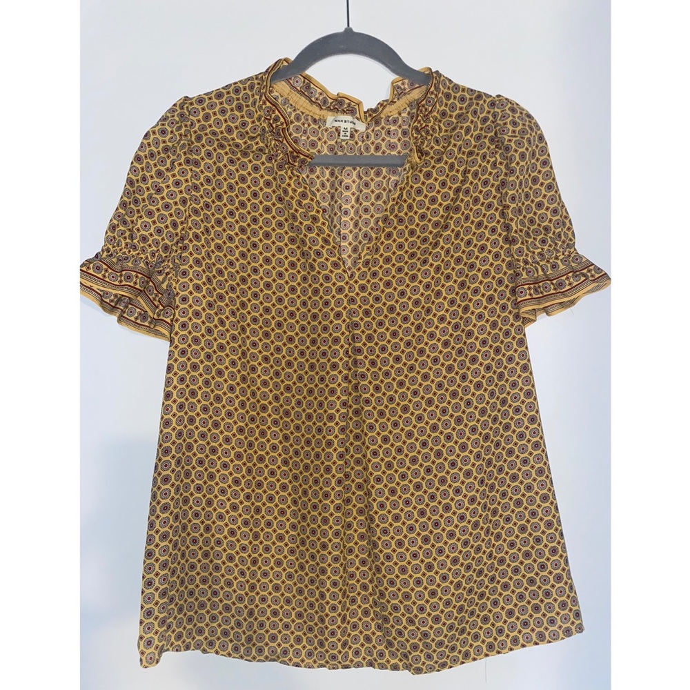 Ruffle Sleeve Blouse